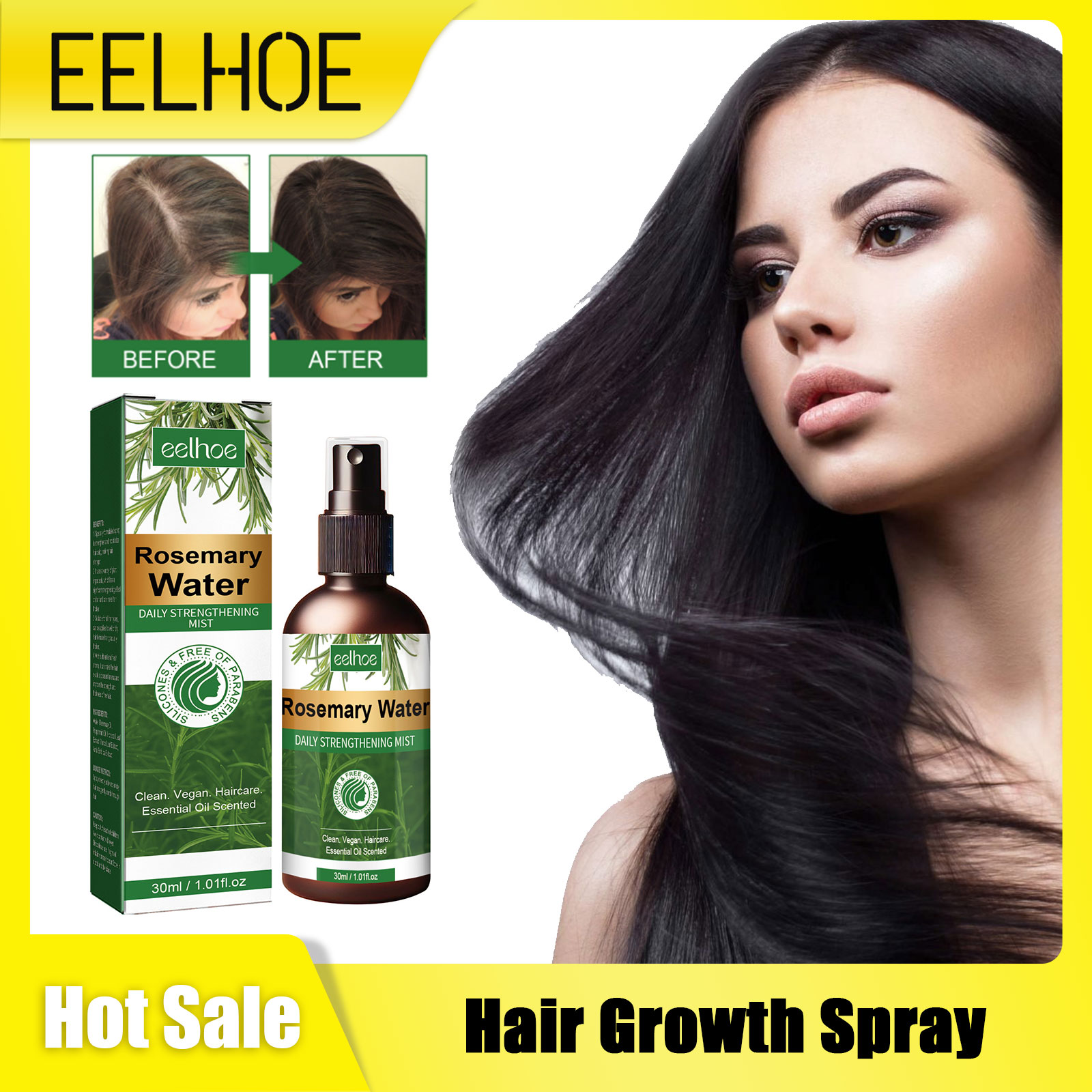 Hair Care Treatment - Rosemary Spray for Hair Nourishing Scalp