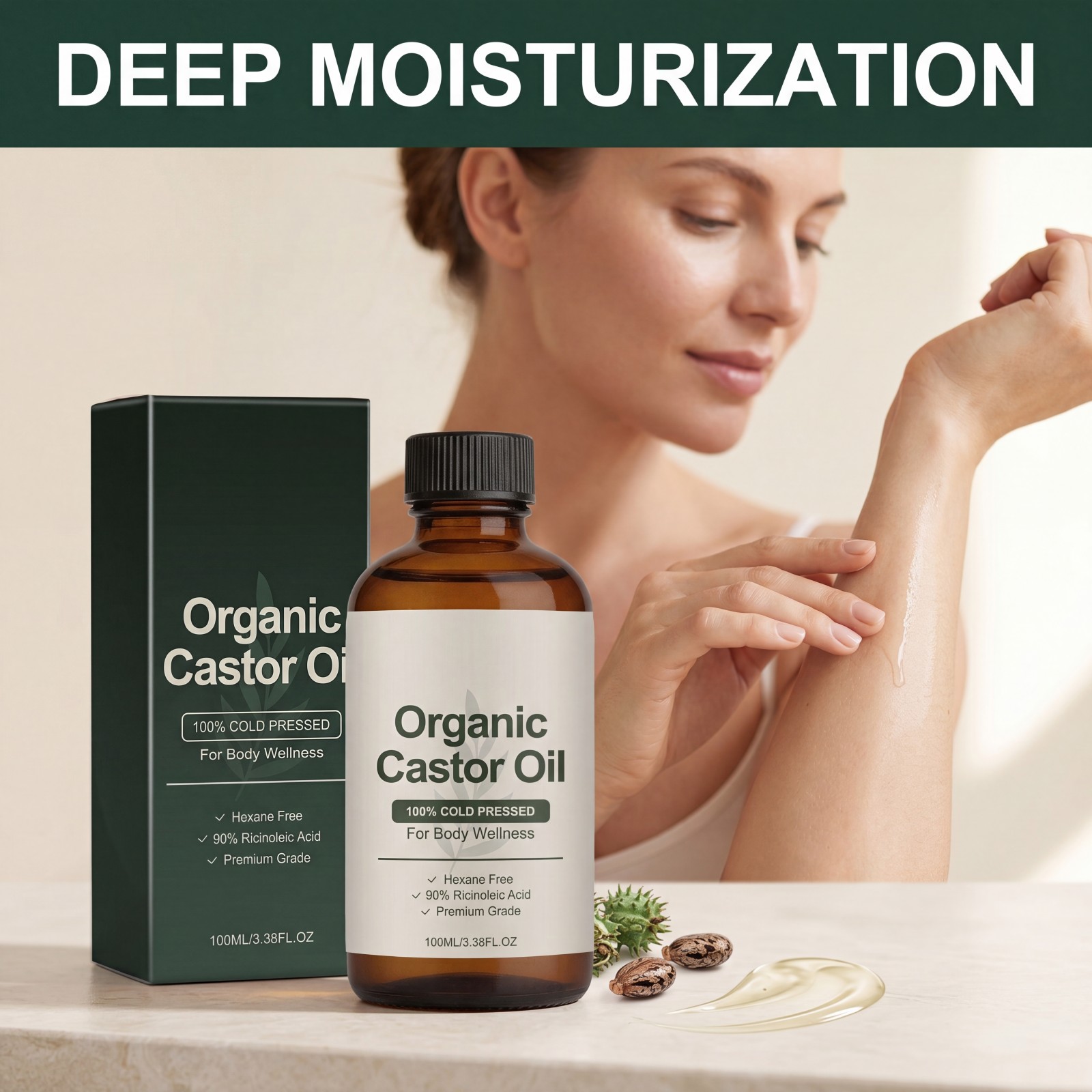 Body Moisturizer Oil Organic C - đánh giá và giá Castor Oil Cold Press