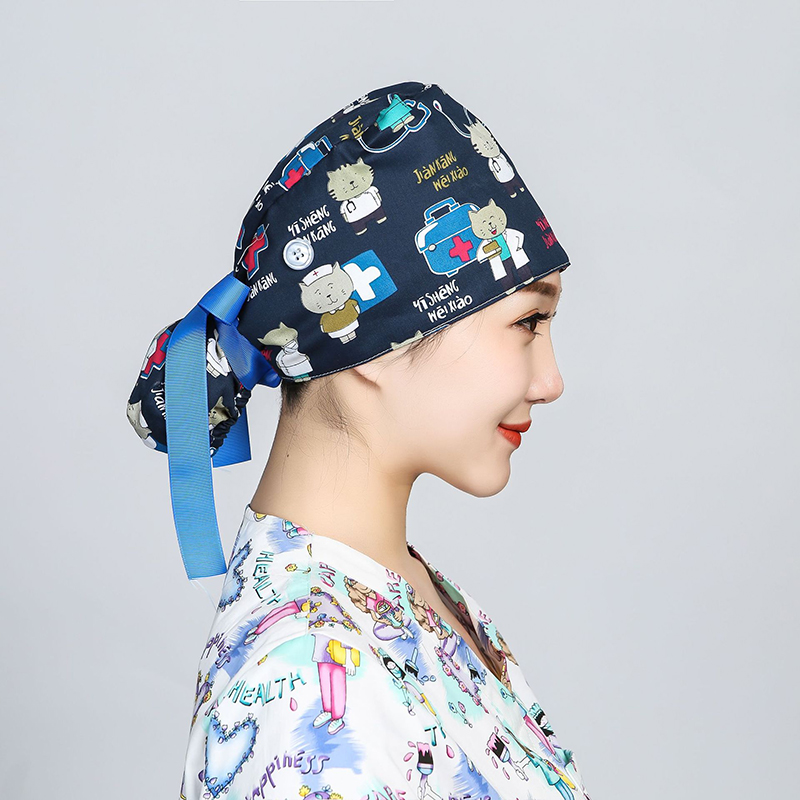Printed Surgical Cap Scrub Cot - đánh giá và giá Hair Care Hospital